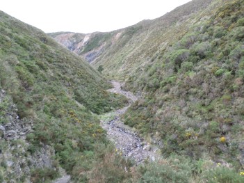 Slightly scared of dropping my bike all the way down the stream